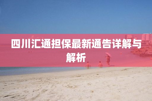 四川匯通擔保最新通告詳解與解析