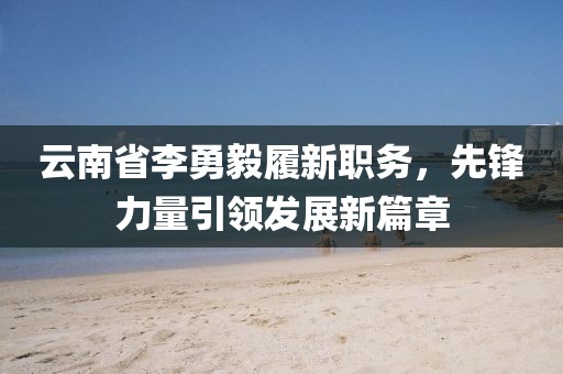 云南省李勇毅履新職務(wù)，先鋒力量引領(lǐng)發(fā)展新篇章