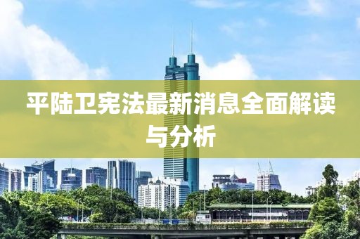 平陸衛憲法最新消息全面解讀與分析