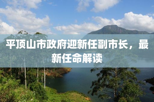 平頂山市政府迎新任副市長(cháng)，最新任命解讀