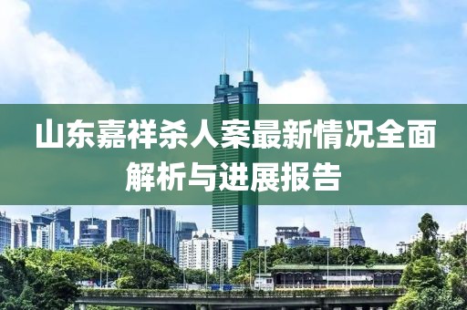 山東嘉祥殺人案最新情況全面解析與進(jìn)展報告