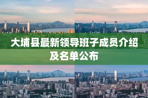 大埔縣最新領(lǐng)導班子成員介紹及名單公布