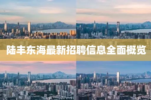 陸豐東海最新招聘信息全面概覽