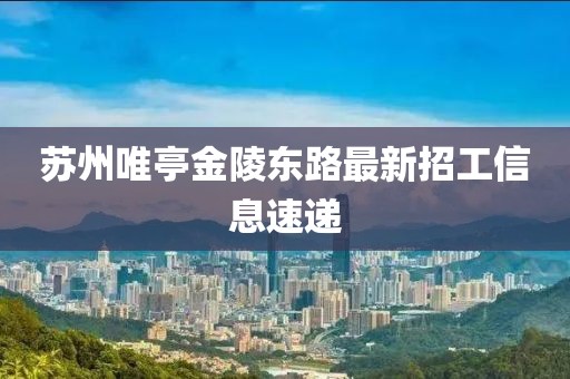 蘇州唯亭金陵?yáng)|路最新招工信息速遞