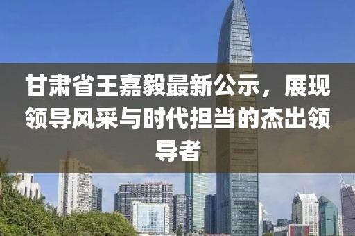 甘肅省王嘉毅最新公示，展現領(lǐng)導風(fēng)采與時(shí)代擔當的杰出領(lǐng)導者