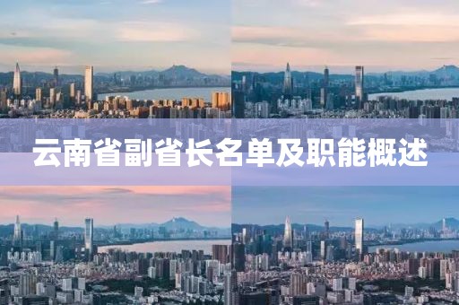 云南省副省長(cháng)名單及職能概述