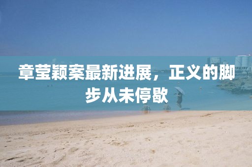 章瑩穎案最新進(jìn)展，正義的腳步從未停歇