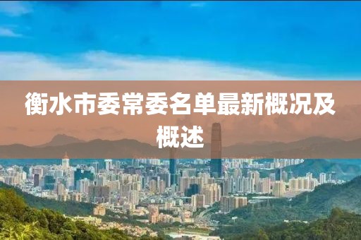 衡水市委常委名單最新概況及概述