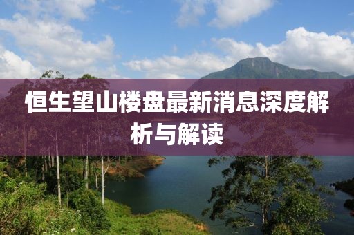 恒生望山樓盤(pán)最新消息深度解析與解讀