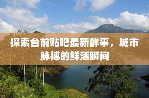 探索臺前貼吧最新鮮事，城市脈搏的鮮活瞬間