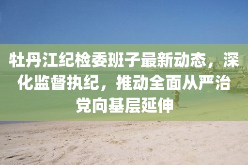 牡丹江紀檢委班子最新動(dòng)態(tài)，深化監督執紀，推動(dòng)全面從嚴治黨向基層延伸