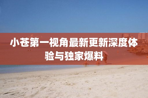 小蒼第一視角最新更新深度體驗與獨家爆料