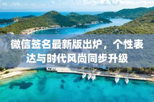 微信簽名最新版出爐，個(gè)性表達與時(shí)代風(fēng)尚同步升級