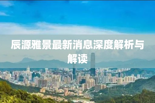 辰源雅景最新消息深度解析與解讀