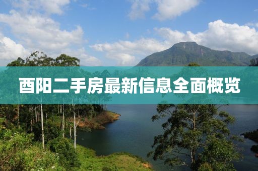 酉陽(yáng)二手房最新信息全面概覽