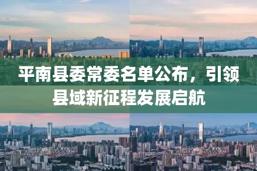 平南縣委常委名單公布，引領(lǐng)縣域新征程發(fā)展啟航