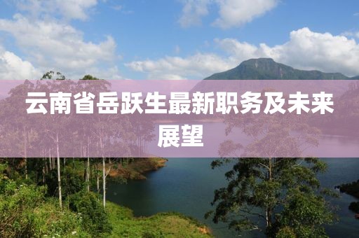 云南省岳躍生最新職務(wù)及未來(lái)展望