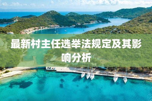最新村主任選舉法規定及其影響分析