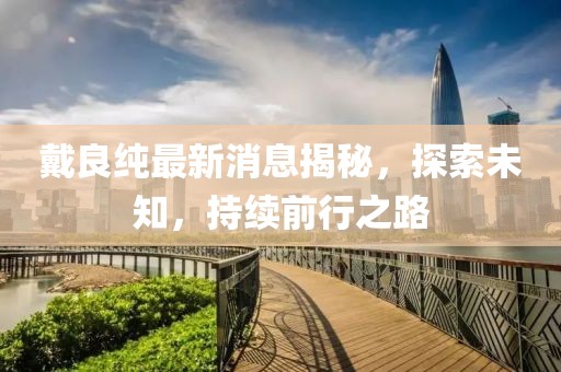 戴良純最新消息揭秘，探索未知，持續前行之路