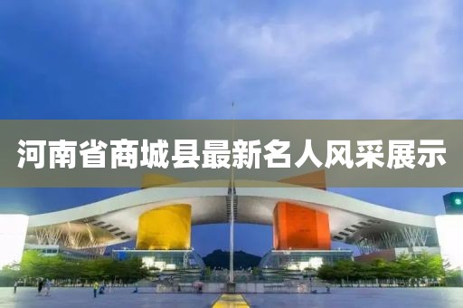 河南省商城縣最新名人風(fēng)采展示