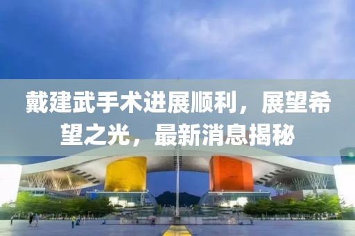 戴建武手術(shù)進(jìn)展順利，展望希望之光，最新消息揭秘