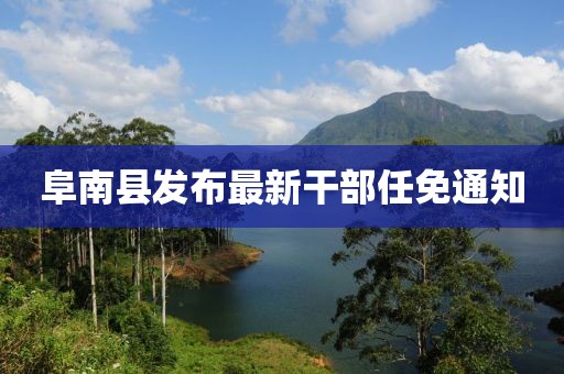 阜南縣發(fā)布最新干部任免通知