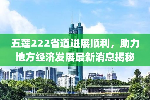 五蓮222省道進(jìn)展順利，助力地方經(jīng)濟發(fā)展最新消息揭秘