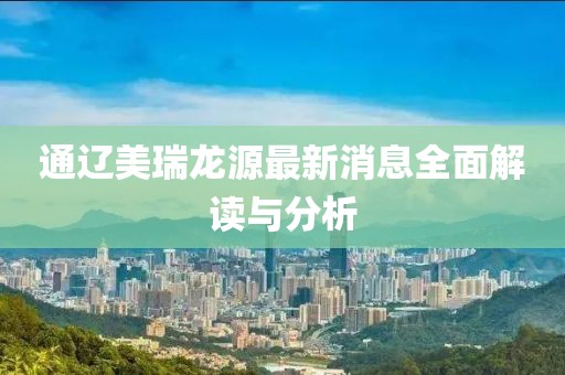 通遼美瑞龍源最新消息全面解讀與分析