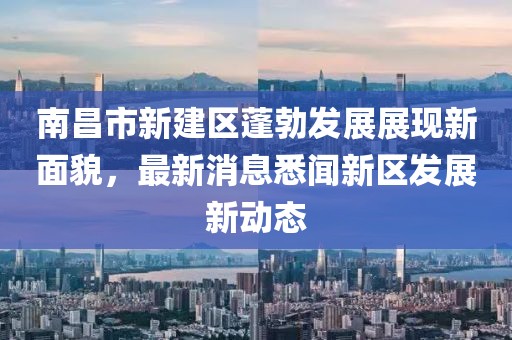 南昌市新建區蓬勃發(fā)展展現新面貌，最新消息悉聞新區發(fā)展新動(dòng)態(tài)