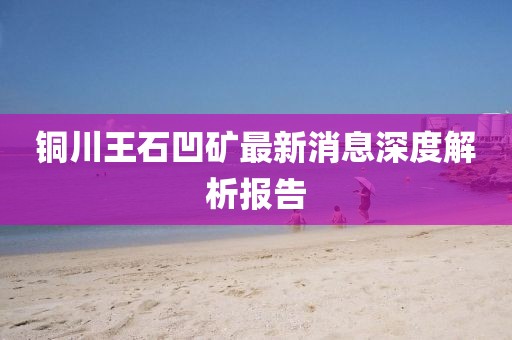 銅川王石凹礦最新消息深度解析報告