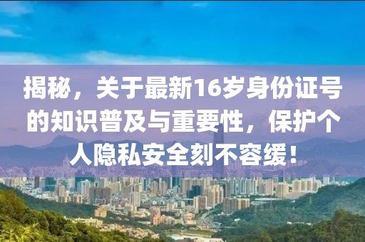 揭秘，關(guān)于最新16歲身份證號的知識普及與重要性，保護個(gè)人隱私安全刻不容緩！