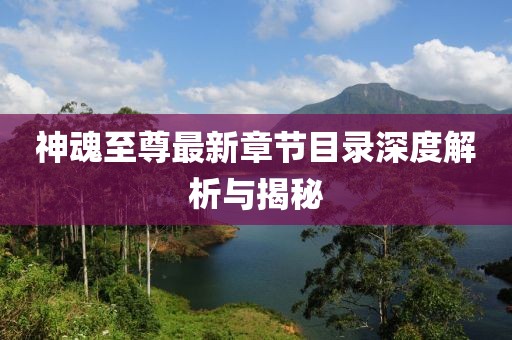 神魂至尊最新章節目錄深度解析與揭秘