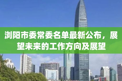 瀏陽(yáng)市委常委名單最新公布，展望未來(lái)的工作方向及展望