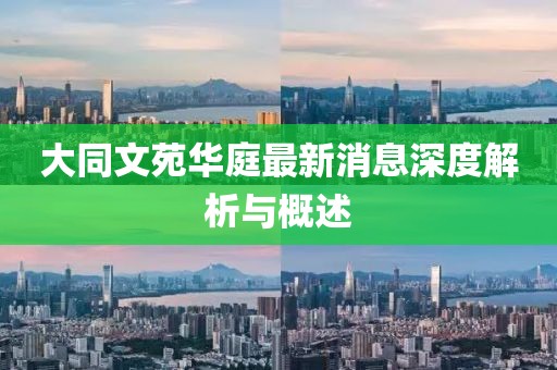 大同文苑華庭最新消息深度解析與概述