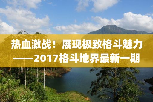 熱血激戰！展現極致格斗魅力——2017格斗地界最新一期