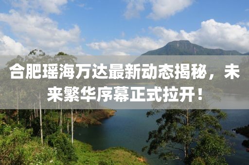 合肥瑤海萬(wàn)達最新動(dòng)態(tài)揭秘，未來(lái)繁華序幕正式拉開(kāi)！