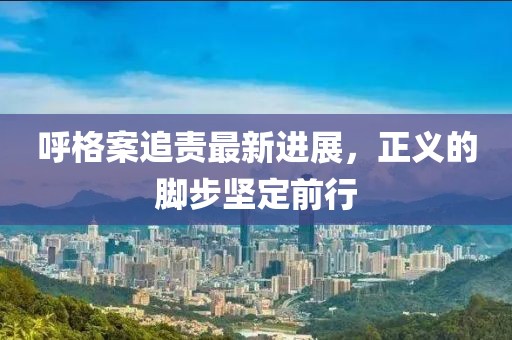 呼格案追責最新進(jìn)展，正義的腳步堅定前行