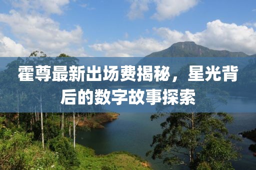 霍尊最新出場(chǎng)費揭秘，星光背后的數字故事探索