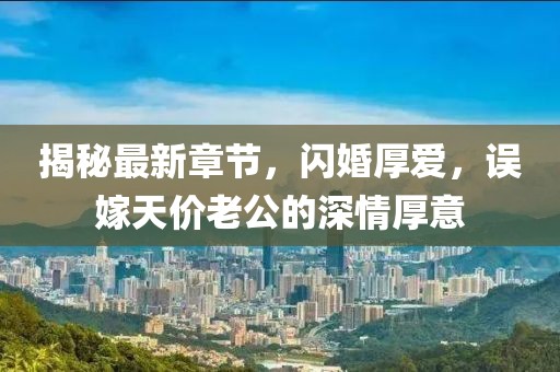 揭秘最新章節，閃婚厚愛(ài)，誤嫁天價(jià)老公的深情厚意
