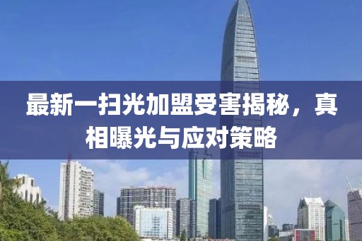 最新一掃光加盟受害揭秘，真相曝光與應對策略