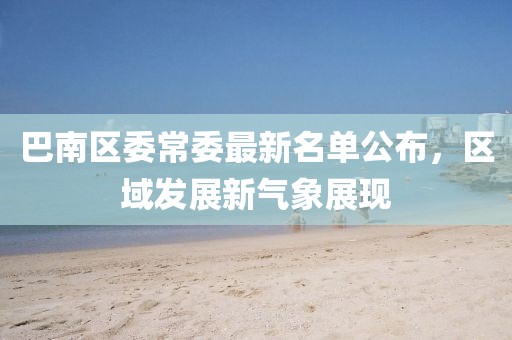 巴南區委常委最新名單公布，區域發(fā)展新氣象展現