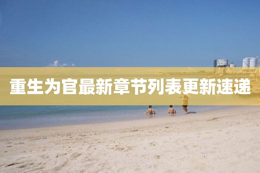 重生為官最新章節列表更新速遞