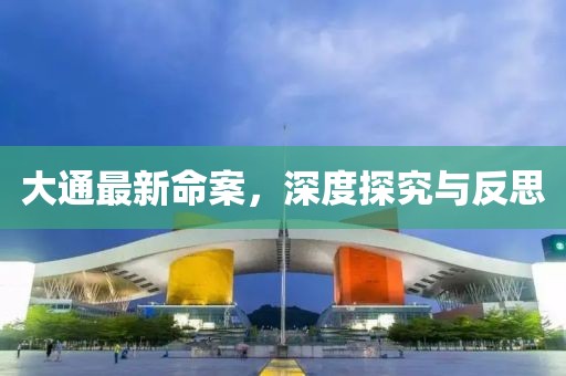 大通最新命案，深度探究與反思