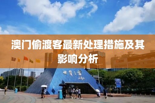 澳門(mén)偷渡客最新處理措施及其影響分析