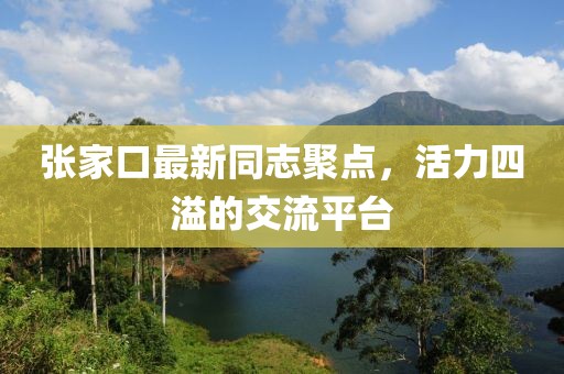張家口最新同志聚點(diǎn)，活力四溢的交流平臺