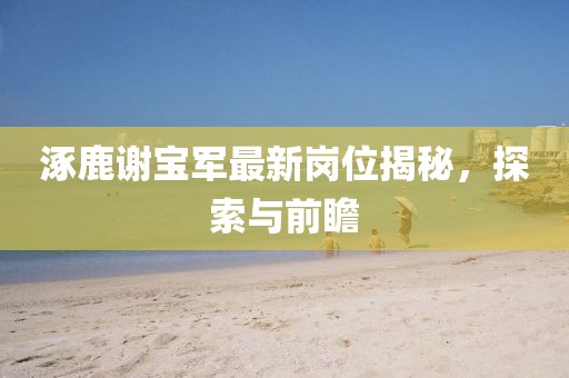 涿鹿謝寶軍最新崗位揭秘，探索與前瞻
