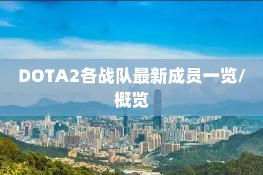 DOTA2各戰隊最新成員一覽/概覽