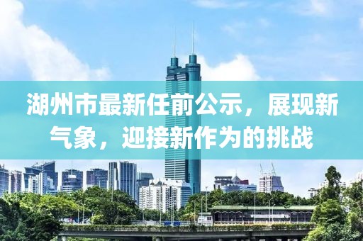 湖州市最新任前公示，展現新氣象，迎接新作為的挑戰