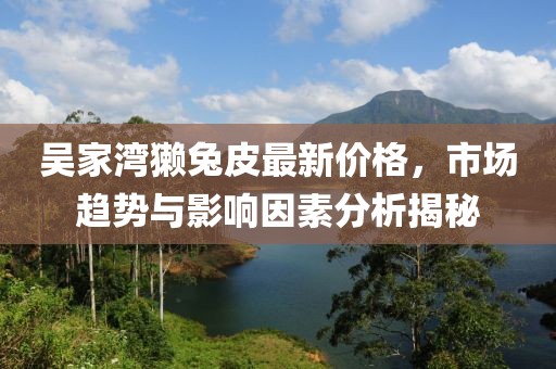 吳家灣獺兔皮最新價(jià)格，市場(chǎng)趨勢與影響因素分析揭秘