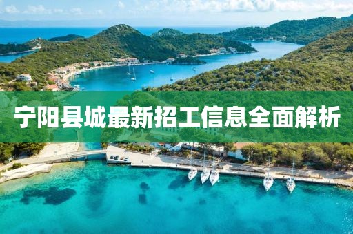 寧陽(yáng)縣城最新招工信息全面解析